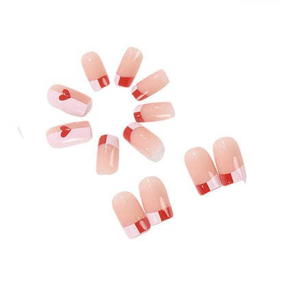 Artificial nails with romantic heart patterns Acalora