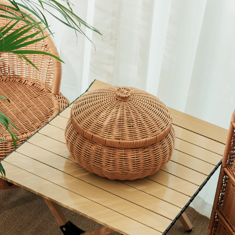 Handcrafted Natural Fiber Storage Container Acalora