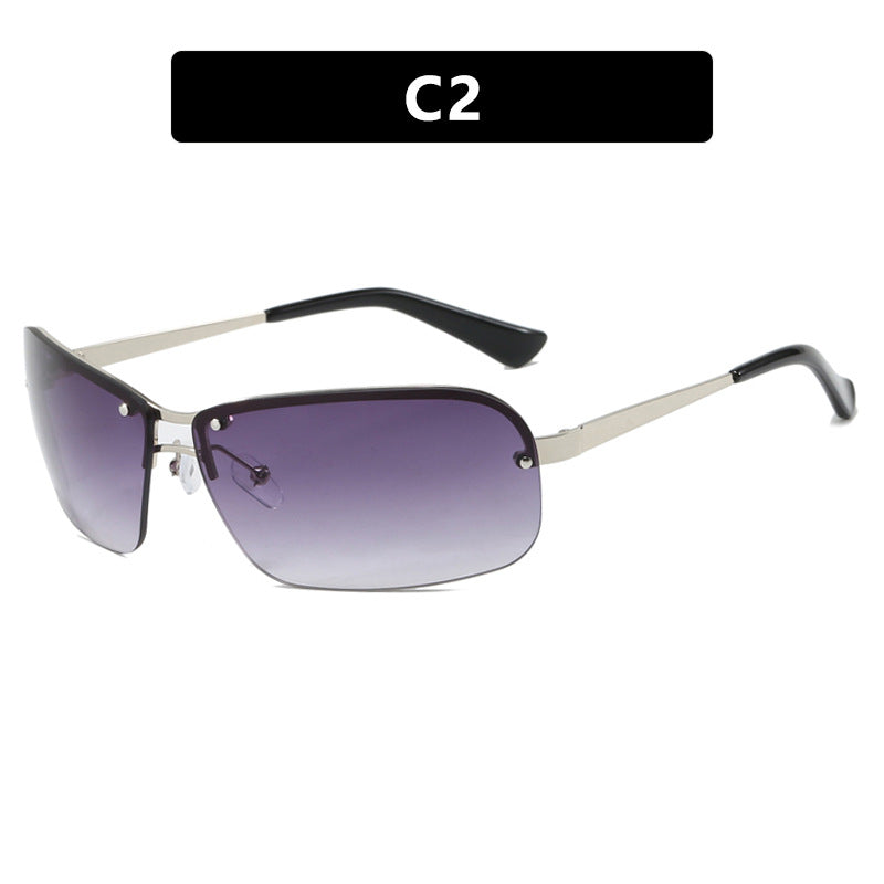 Women's sunglasses with large, elegant lenses and a modern metal frame Brehn