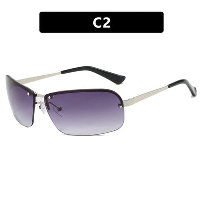 Women's sunglasses with large, elegant lenses and a modern metal frame Brehn