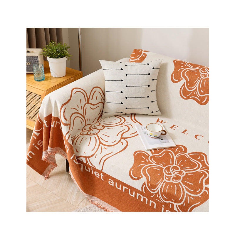 Floral Embroidered Sofa Cover