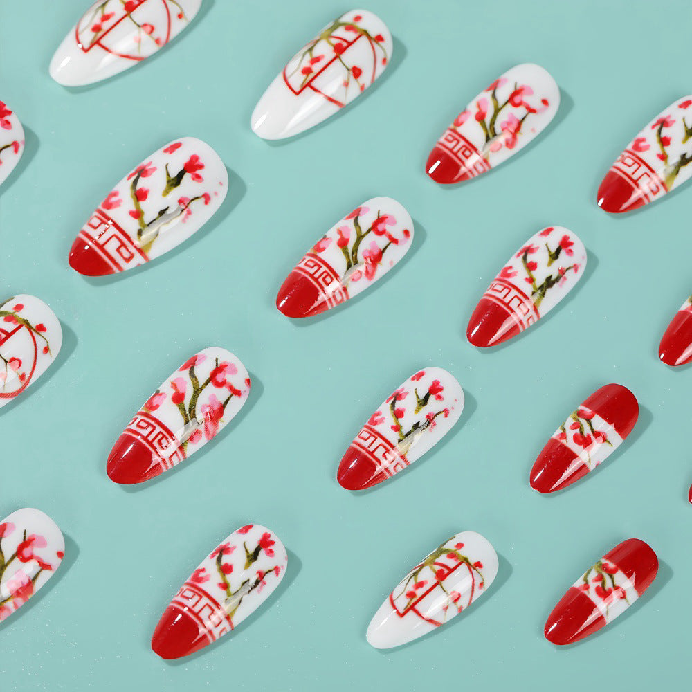 Artificial nails with floral accents Acalora