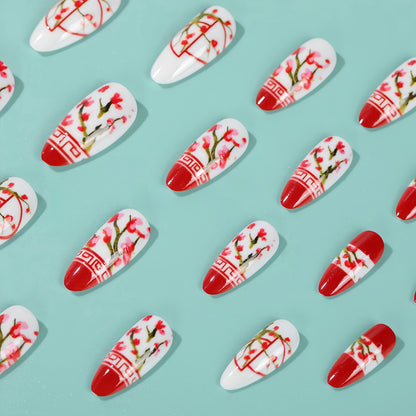 Artificial nails with floral accents Acalora
