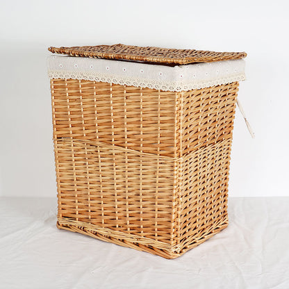 Women's laundry basket with elegant fabric cover and unique design Bowlift
