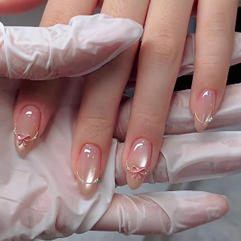 Premium Decorative Press-On Nail Set with Elegant Embellishments Acalora