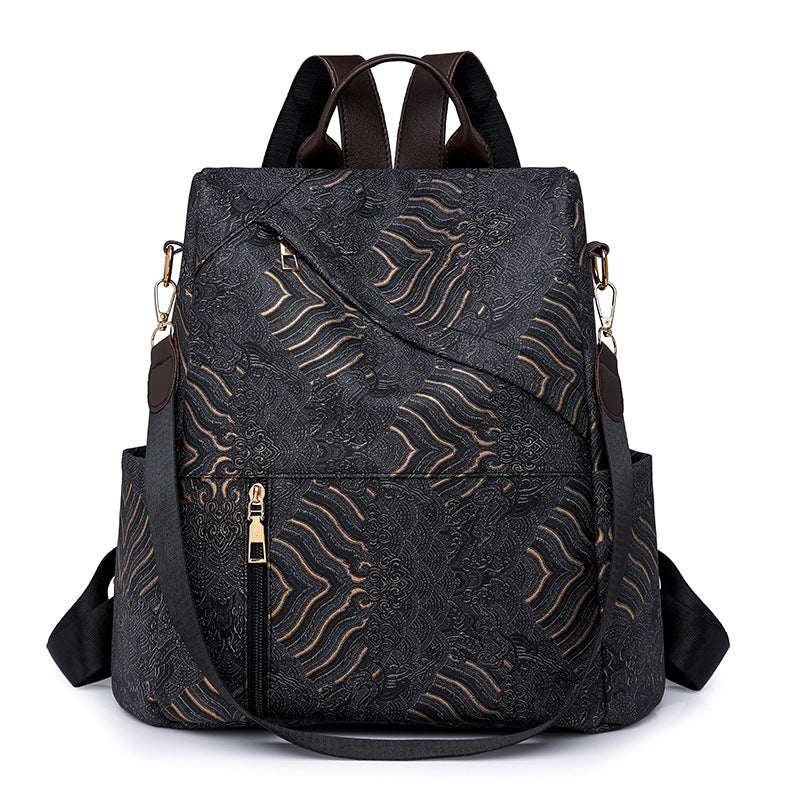 Chic Patterned Travel Backpack Acalora