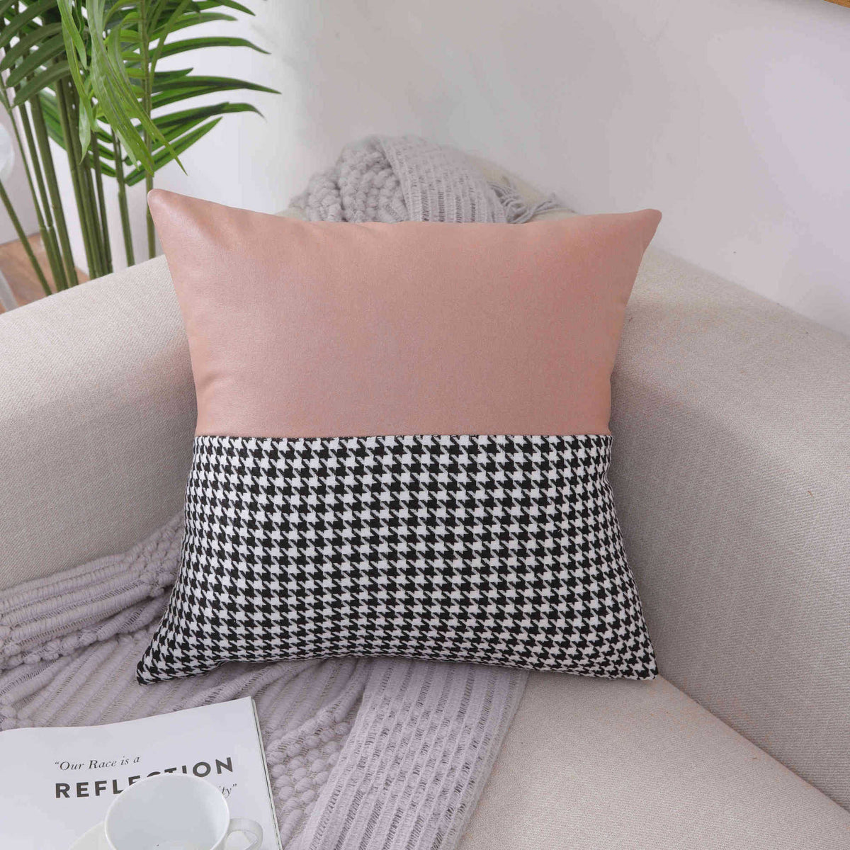 Decorative Houndstooth Pattern Cushion Cover
