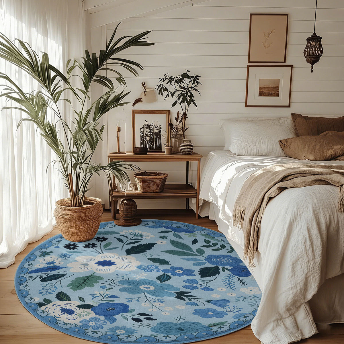 Unisex Floral Pattern Area Rug