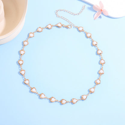 Heart-Shaped Gemstone Choker Necklace Acalora