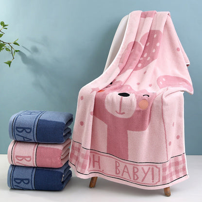 Cuddly terry bath towel with cute bear motif Brehn
