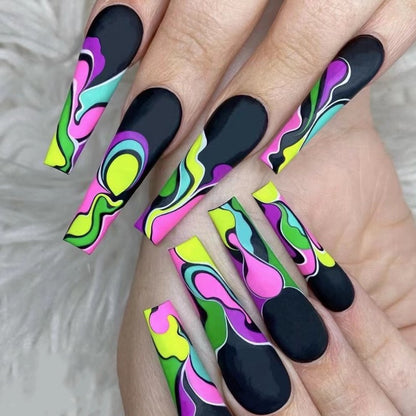 Creative wave pattern artificial nails Acalora