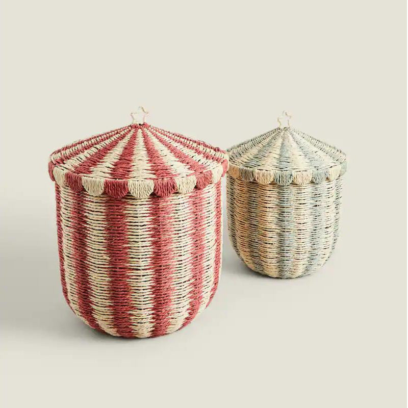 Decorative Woven Storage Canister Acalora