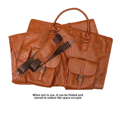 Stylish Leather Travel Duffel Bag Acalora