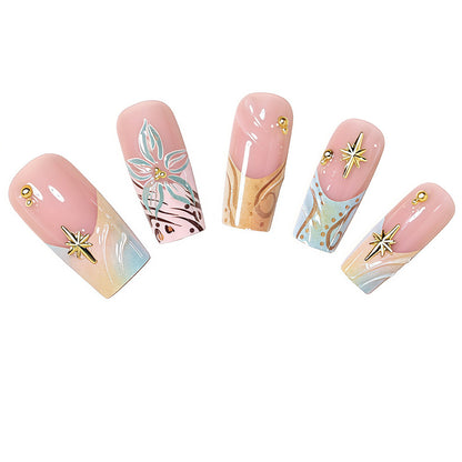 Elegant Press-On Nail Art Set Acalora
