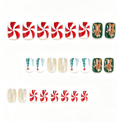 Decorative Holiday-Themed Press-On Nails Acalora