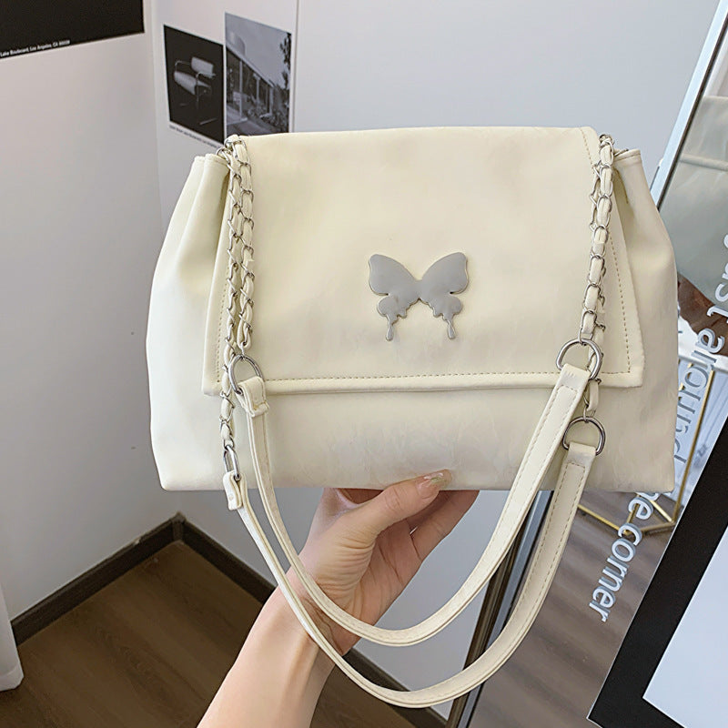 Chic Butterfly Accent Slouchy Handbag Acalora