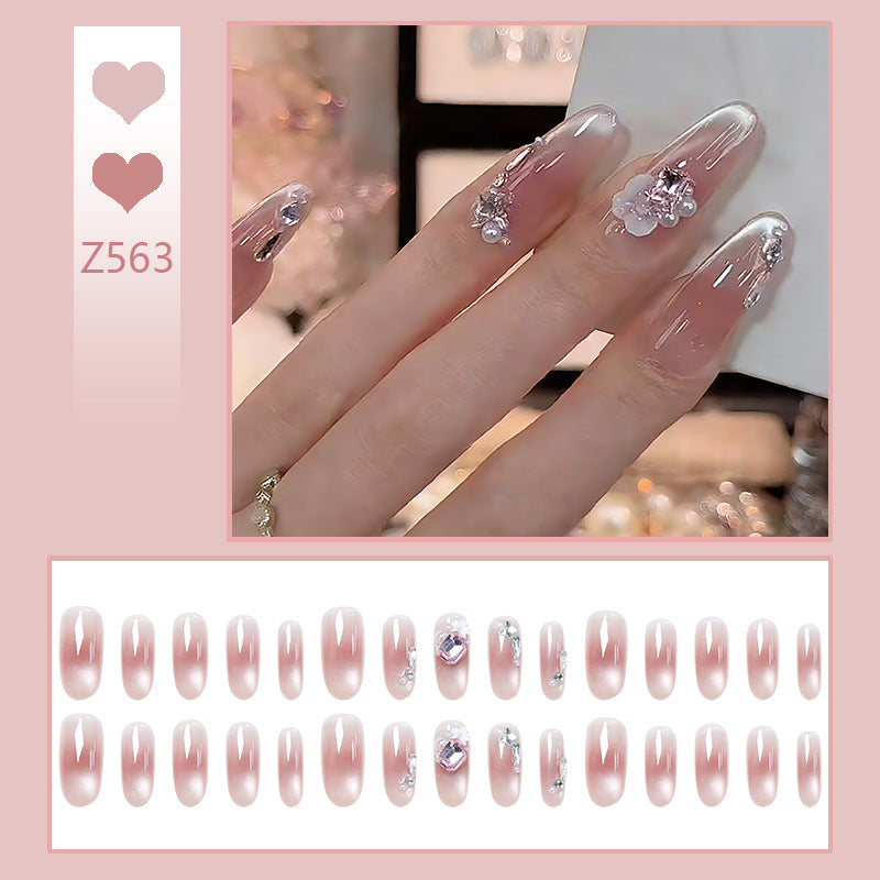 Nail art set with glamorous 3D applications and elegant floral decorations Acalora
