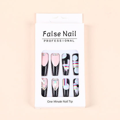 Creative artificial nails with modern graphic designs Acalora