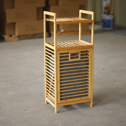 Laundry basket with bamboo frame and fabric insert Acalora