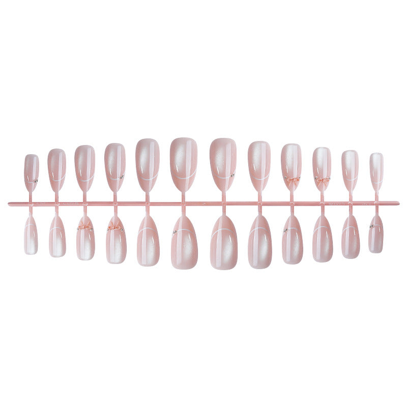 Premium Decorative Press-On Nail Set with Elegant Embellishments Acalora