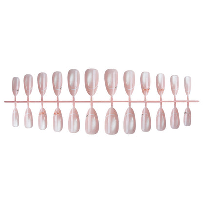 Premium Decorative Press-On Nail Set with Elegant Embellishments Acalora