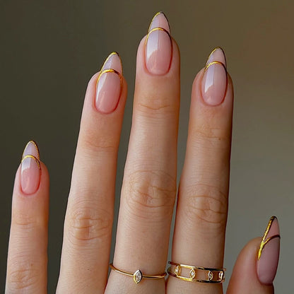 Elegant French Tip Press-On Nail Set Acalora