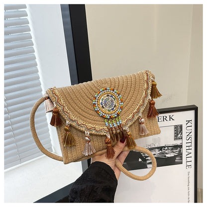 Bohemian-Inspired Handcrafted Beaded Clutch Acalora