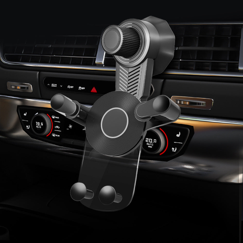 Adjustable gravity air vent smartphone car mount with full rotation joint Bowlift