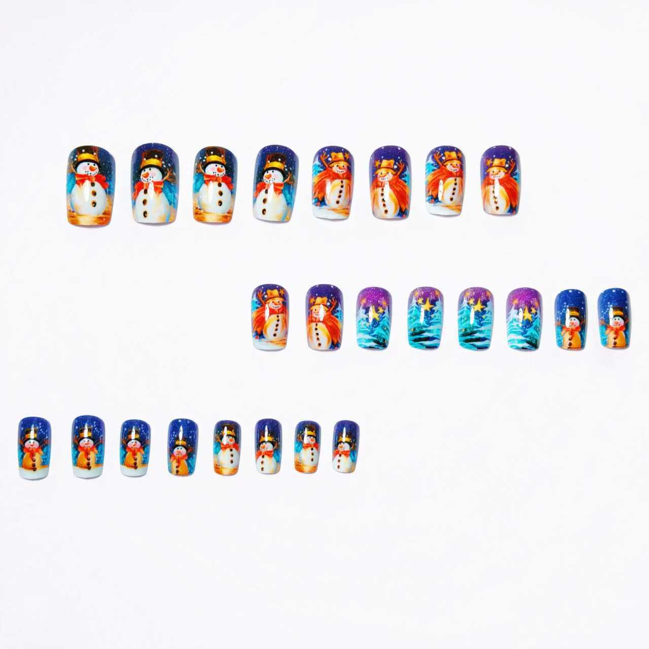 Holiday Themed Snowman Nail Art Acalora