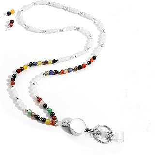 Beaded Eyewear Lanyard Necklace with Retractable Clip Acalora