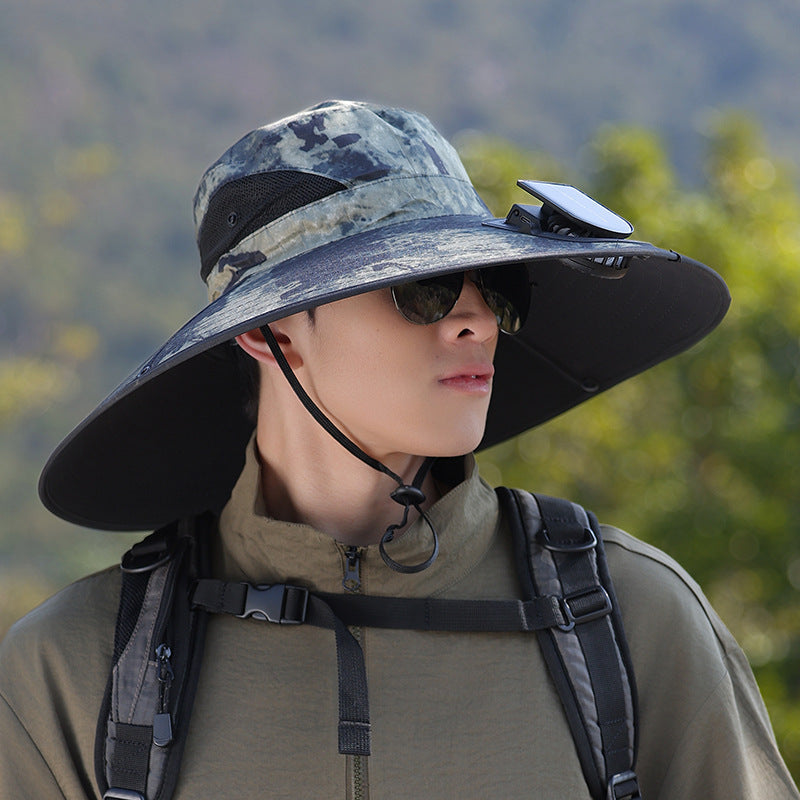 wide-brimmed outdoor sun hat with UV protection, breathable mesh, and adjustable chin strap Bowlift