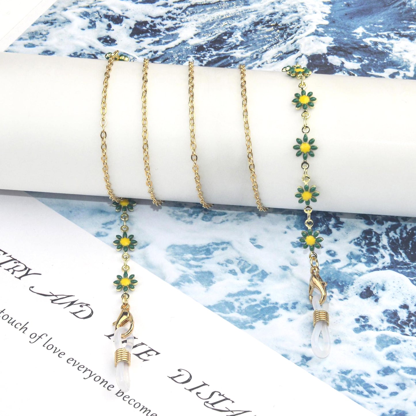 Floral Design Eyewear Chain Acalora