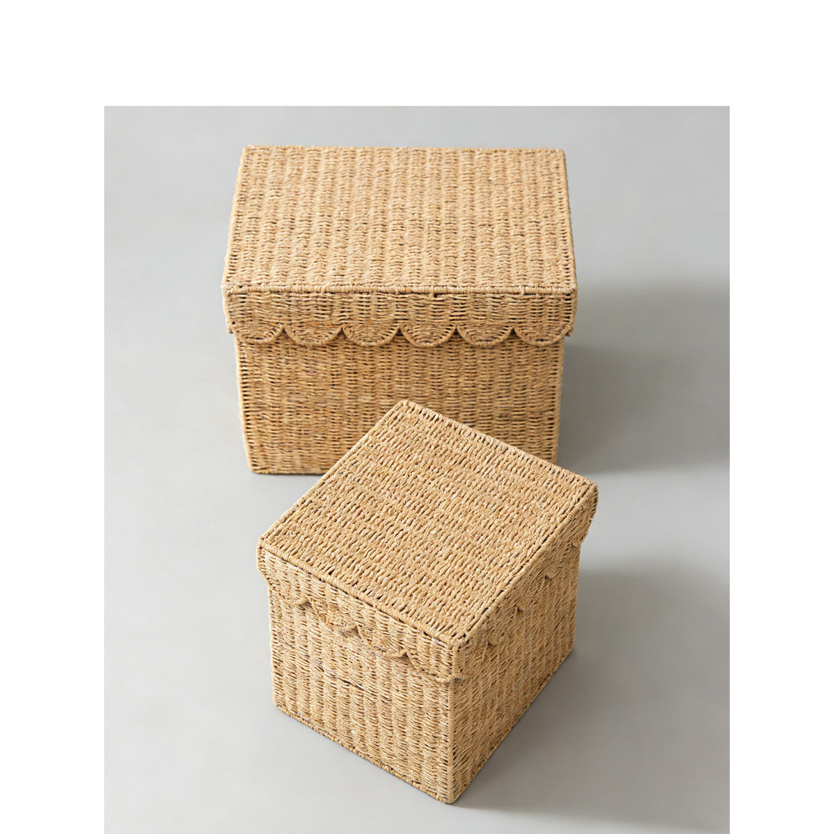 Storage basket with lid Acalora