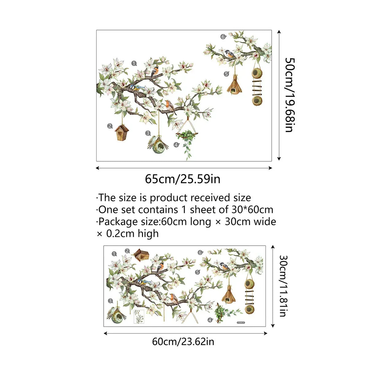 BowLift | 💐 Colorful Floral Bouquet Window Sticker 🖼️ (Removable without leaving marks)