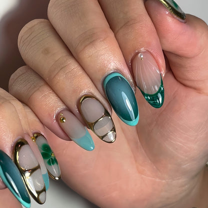 Glamorous Artistic Press-On Nail Extensions Acalora