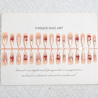 Artificial nail set with festive design Acalora
