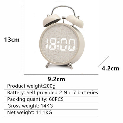 Digital Alarm Clock in Modern Design with Large LED Display