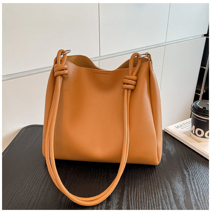 Minimalist Faux Leather Hobo Bag Acalora