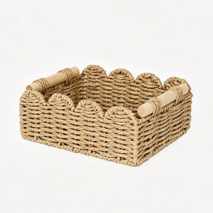 Decorative storage basket with wave edge Acalora