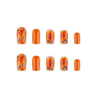 Artificial nails with floral 3D design Acalora