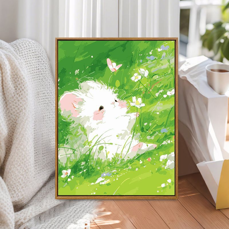 Whimsical Bunny Illustration Canvas Art