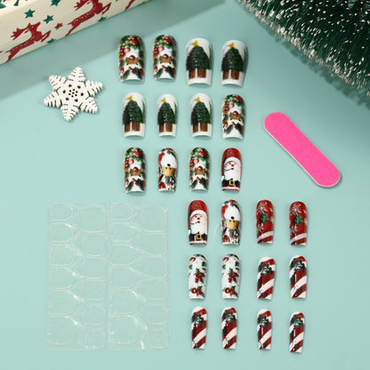 Artificial nails in festive Christmas design Acalora 1788542011
