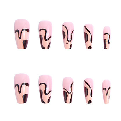 Nail set with elegant curved design Acalora