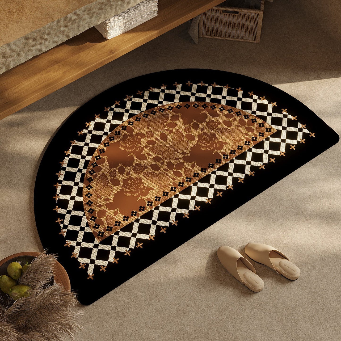 Chic Geometric Design Bath Mat