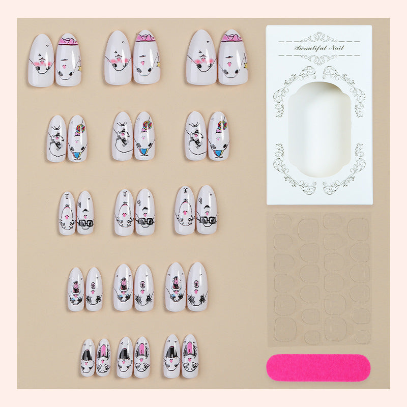 Creative Character-Themed Press-On Nail Art Set Acalora