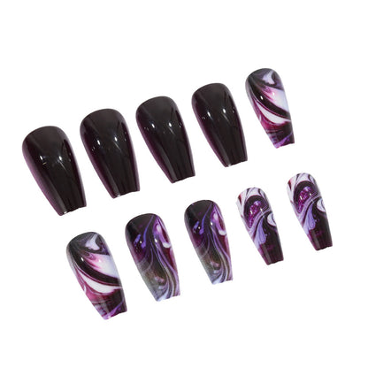 Artificial nails in modern marble design Acalora