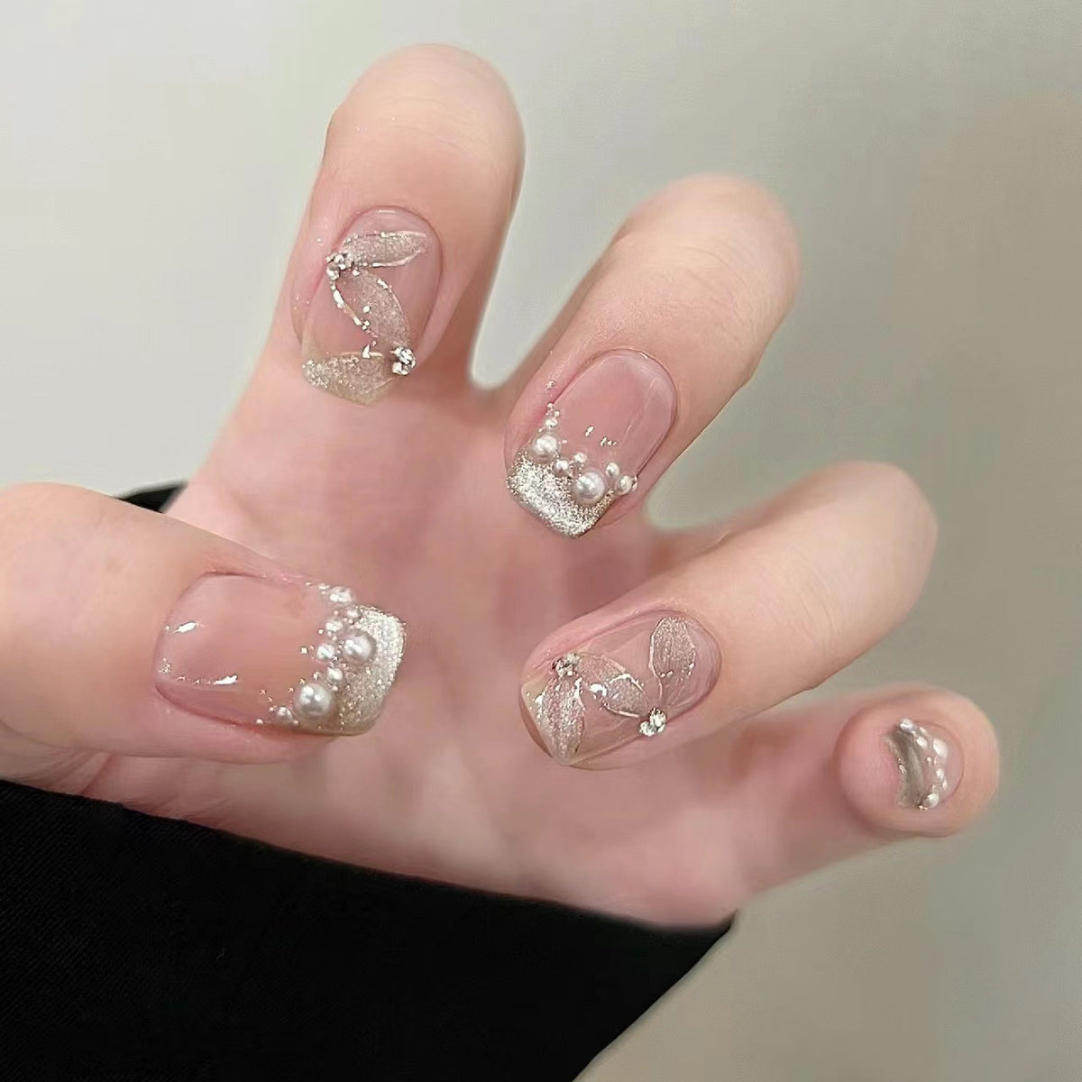 Glamorous Gemstone-Embellished Nail Art Set Acalora