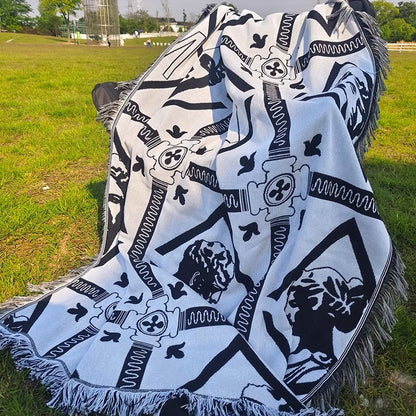 Stylish Geometric Print Throw Blanket