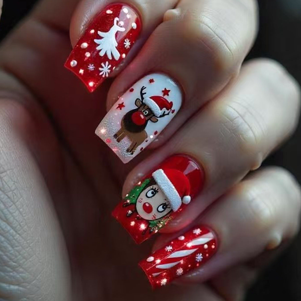 Creative Festive Character Nail Art Acalora