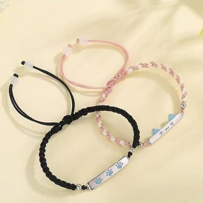 Cute Cat-Themed Charm Bracelet Acalora
